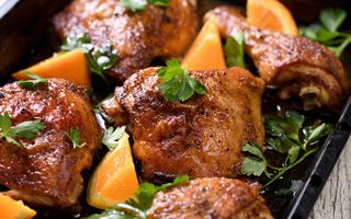 Roasted chicken celebration tray for a Nigerian event